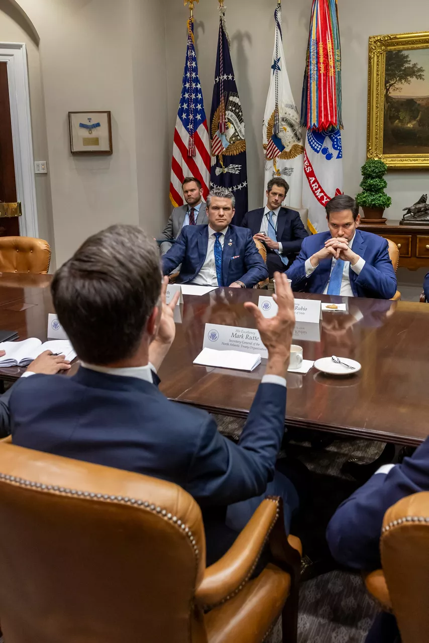 NATO Secretary General Mark Rutte meets with US Secretary of Defense, Pete Hegseth and US Secretary of State, Marco Rubio