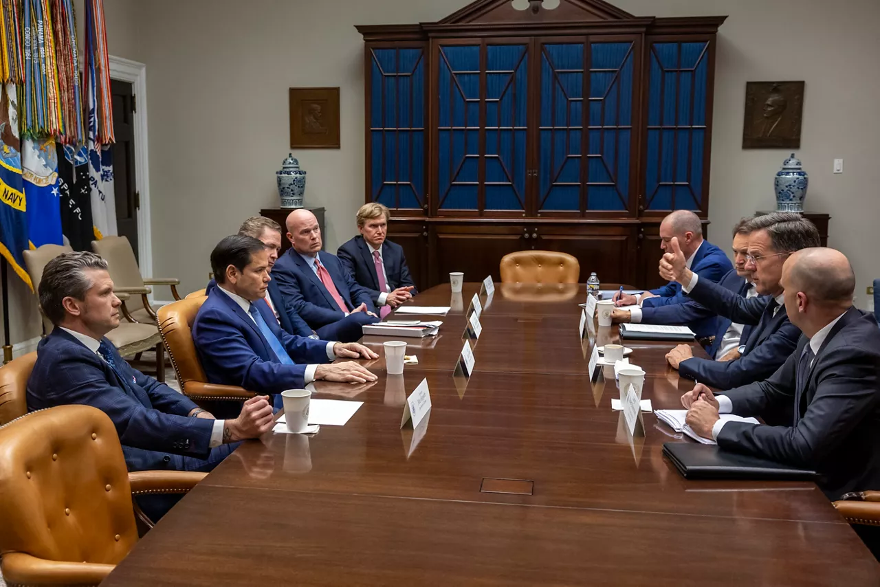 NATO Secretary General Mark Rutte meets with US Secretary of Defense, Pete Hegseth and US Secretary of State, Marco Rubio