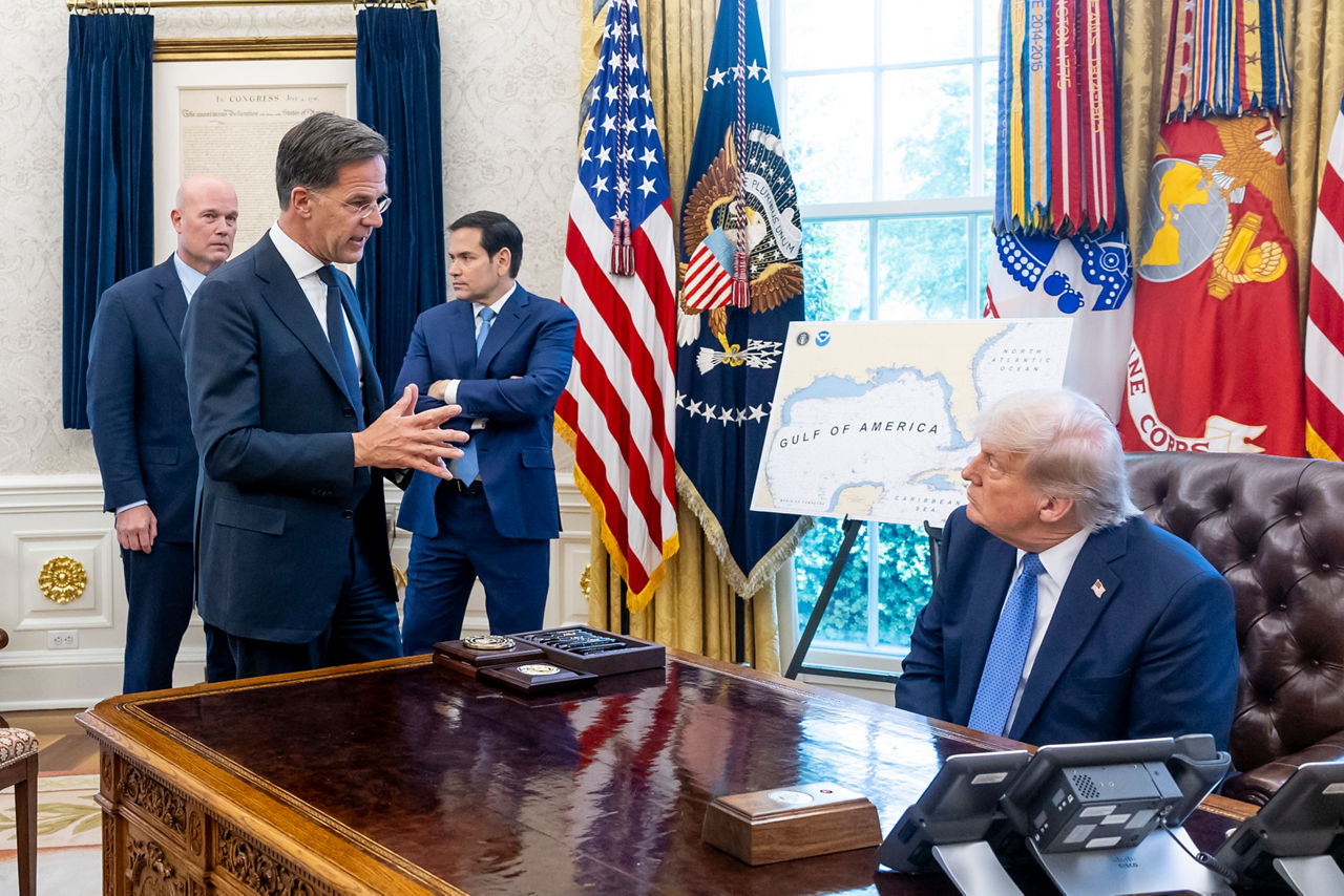 NATO Secretary General Mark Rutte meets with US President Donald Trump