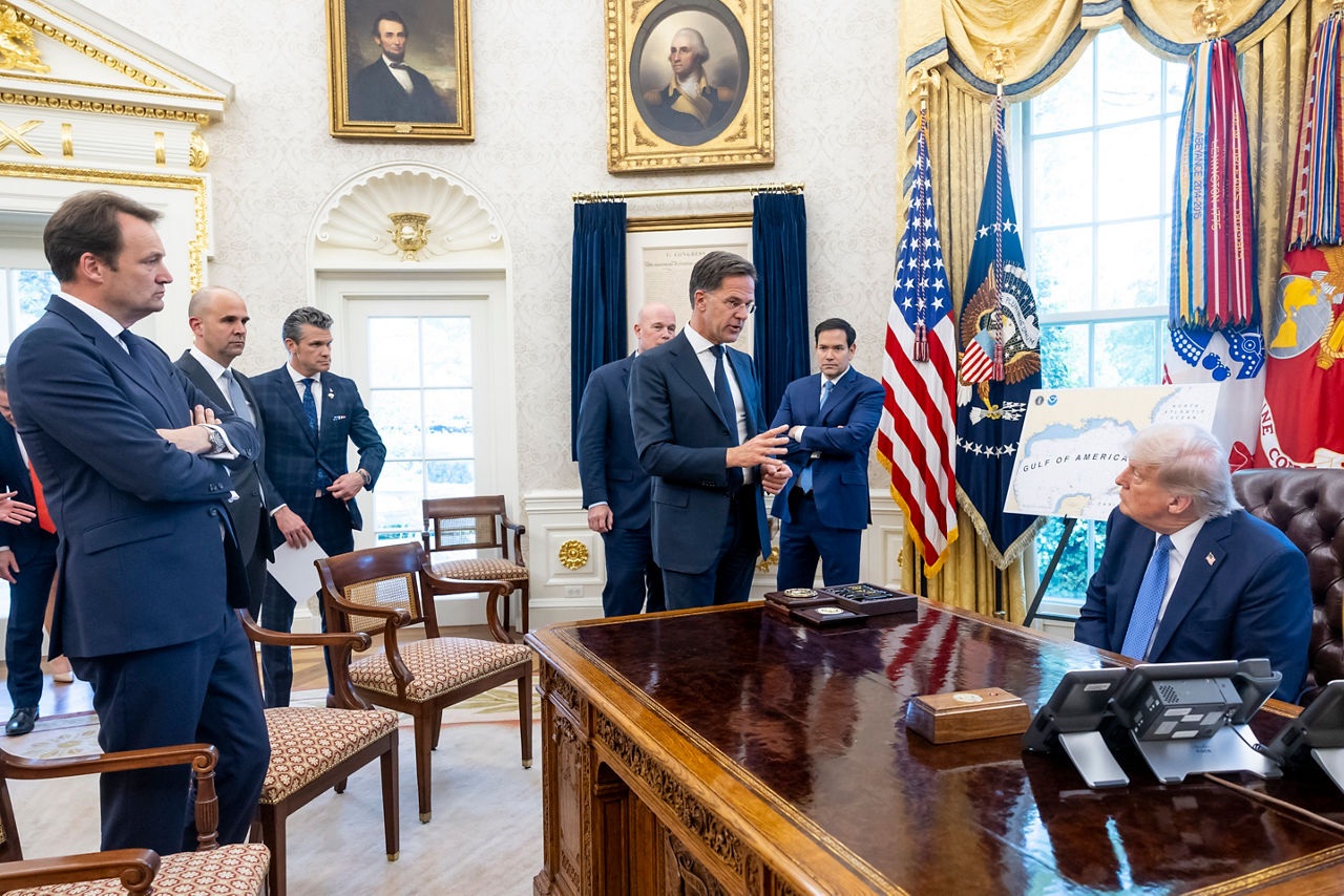 NATO Secretary General Mark Rutte meets with US President Donald Trump
