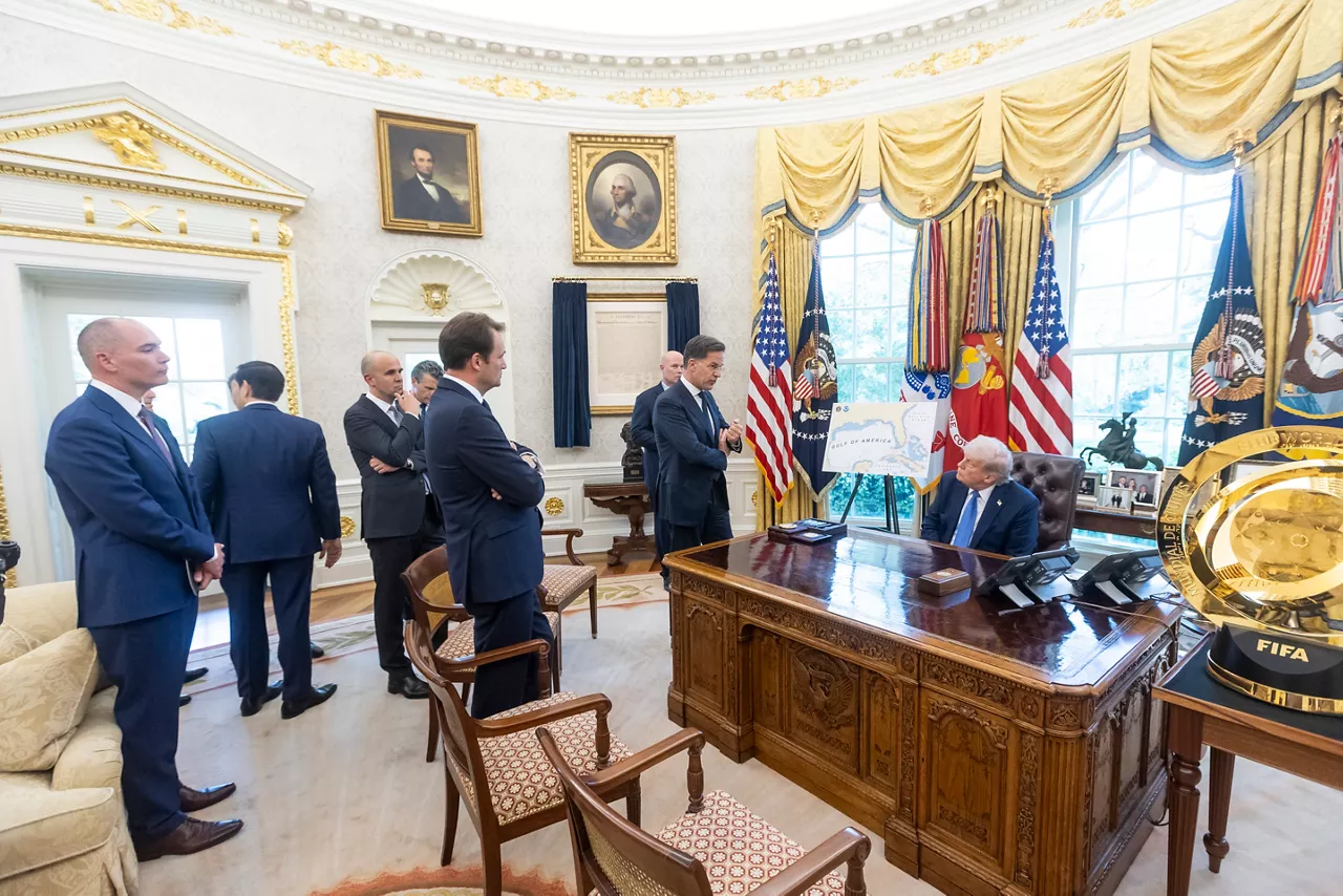 NATO Secretary General Mark Rutte meets with US President Donald Trump