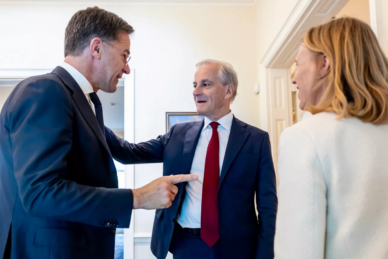 NATO Secretary General Mark Rutte meets with Jonas Gahr Støre, Prime Minister of Norway