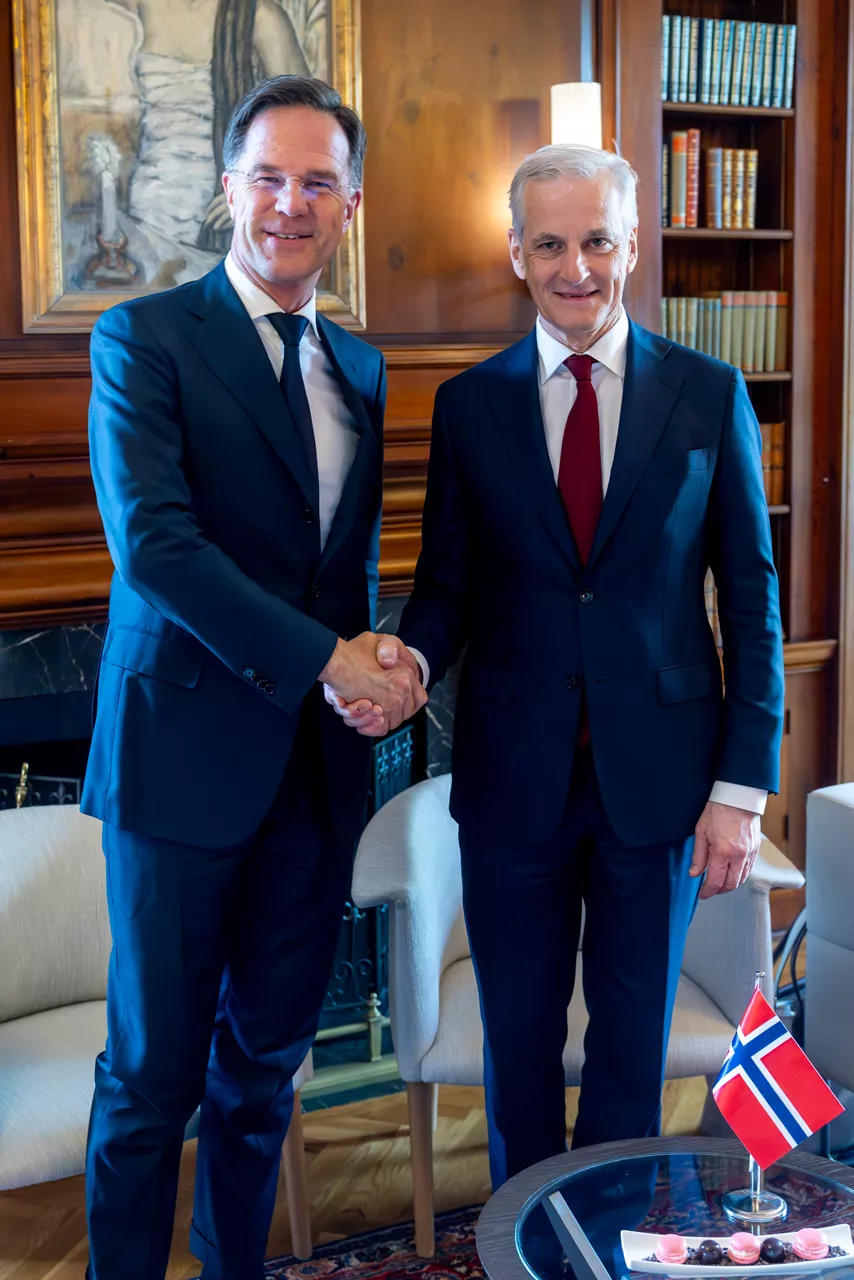 NATO Secretary General Mark Rutte meets with Jonas Gahr Støre, Prime Minister of Norway