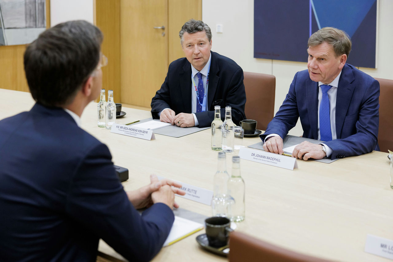 NATO Secretary General Mark Rutte meets with Johann Wadephul, Minister for Foreign Affairs of Germany