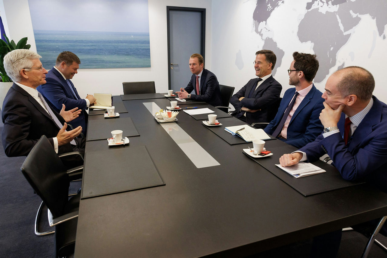 NATO Secretary General Mark Rutte meets with Steve O’Bryan, President for Northrop Grumman International