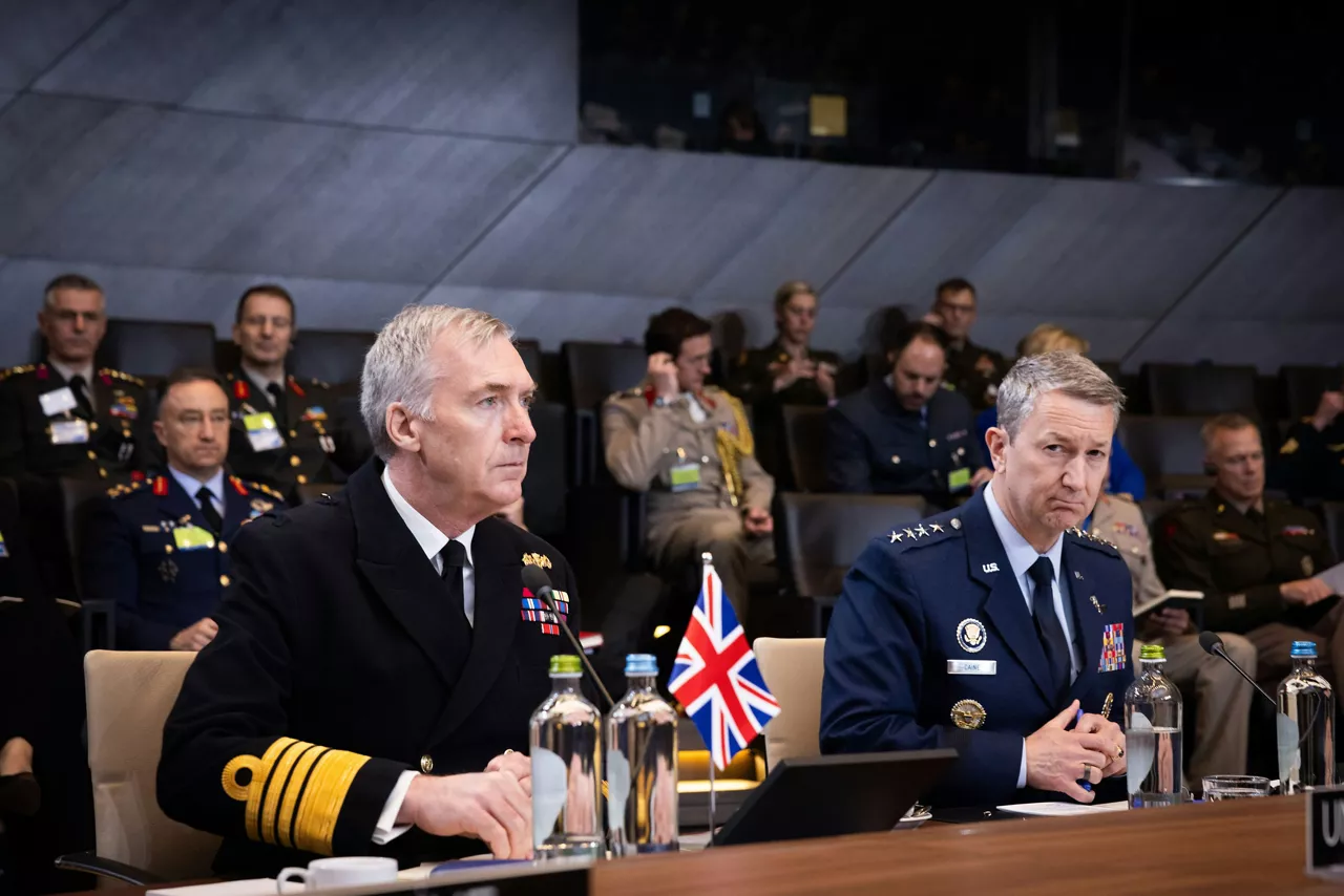 Left to Right: The NATO Chief of Defence of the United Kingdom, Admiral Sir Tony Radakin and the NATO Chief of Defence of the United States of America, General Dan Caine