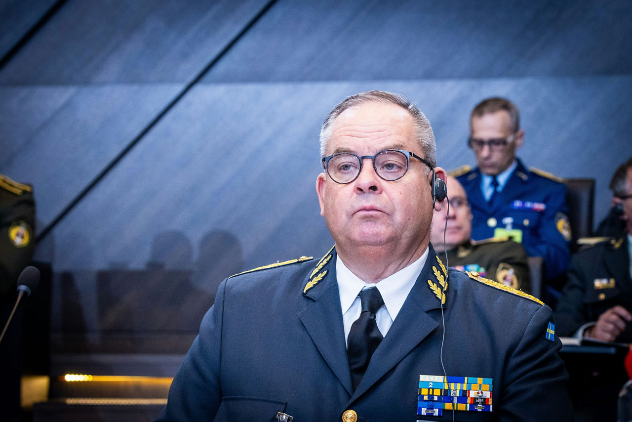 The NATO Chief of Defence of Sweden, General Michael Claesson