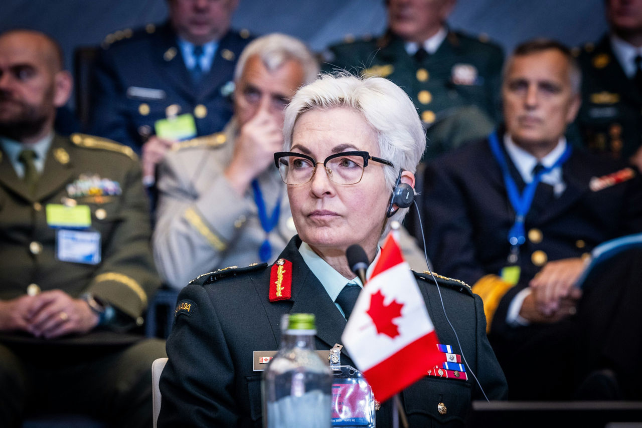 The NATO Chief of Defence of Canada, General Jennie Carignan