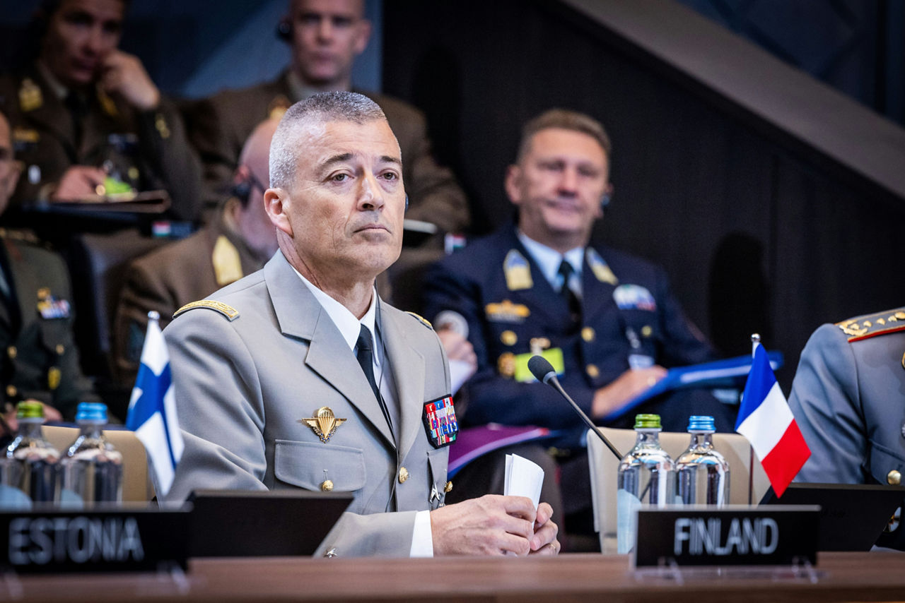The NATO Chief of Defence of France, General Thierry Burkhard