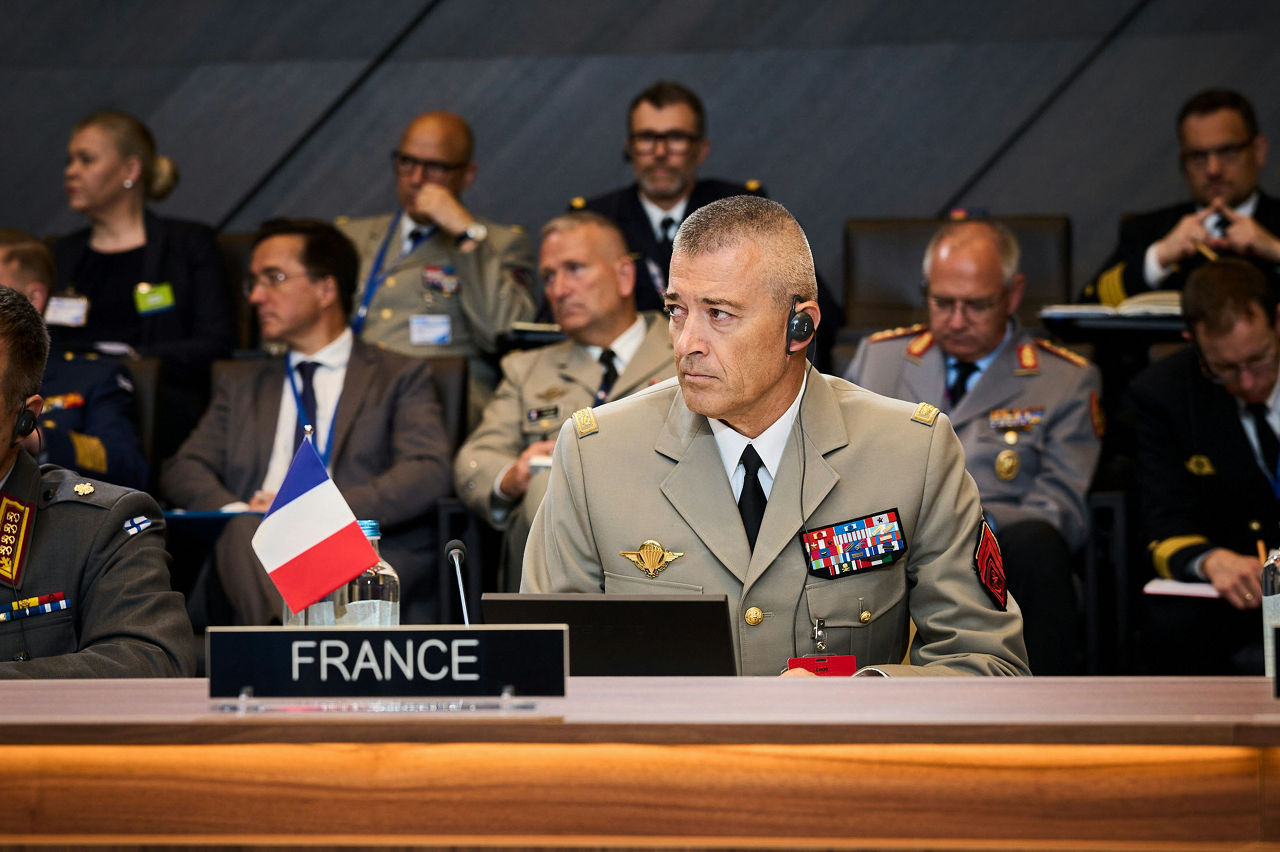 The NATO Chief of Defence of France, General Thierry Burkhard