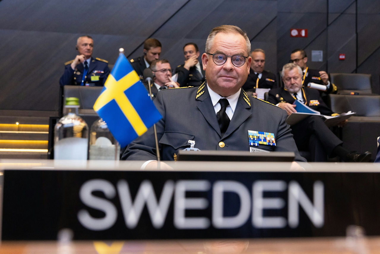 The NATO Chief of Defence of Sweden, General Michael Claesson