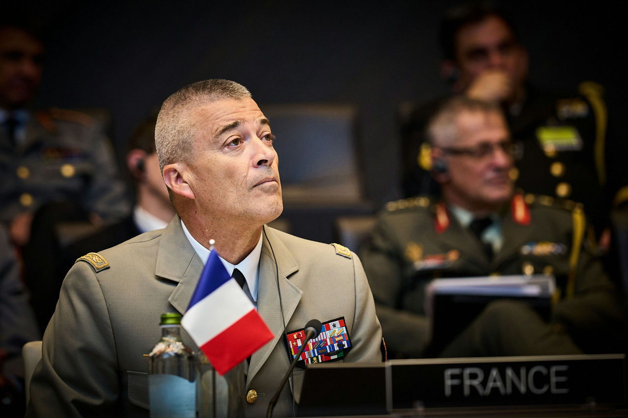 The NATO Chief of Defence of France, General Thierry Burkhard