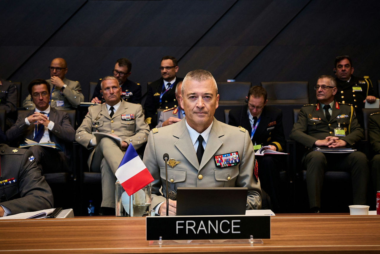 The NATO Chief of Defence of France, General Thierry Burkhard