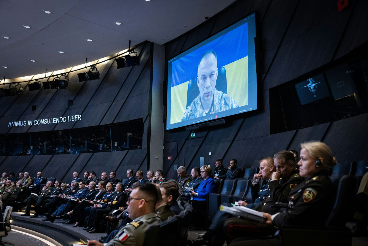 The Chief of Defence of Ukraine, General Oleksandr Syrskyi via secure Video TeleConference
