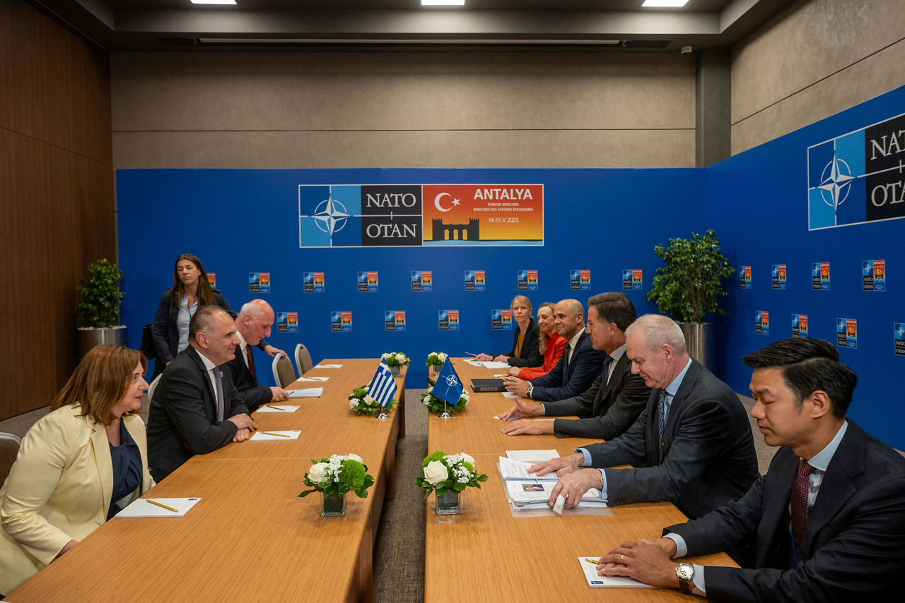 NATO Secretary General Mark Rutte meets with the Minister of Foreign Affairs of Greece, Giorgos Gerapetritis