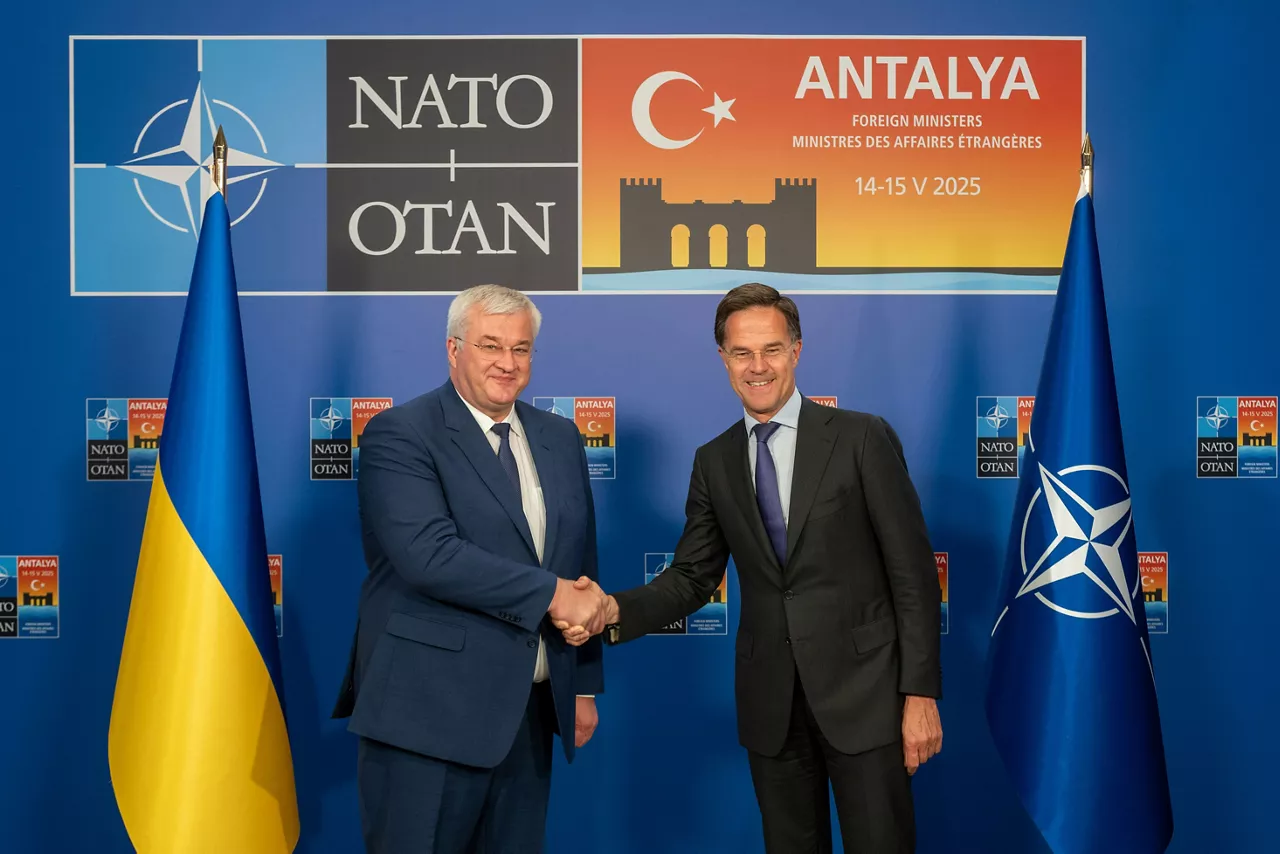 NATO Secretary General Mark Rutte meets with the Minister of Foreign Affairs of Ukraine, Andrii Ivanovych Sybiha