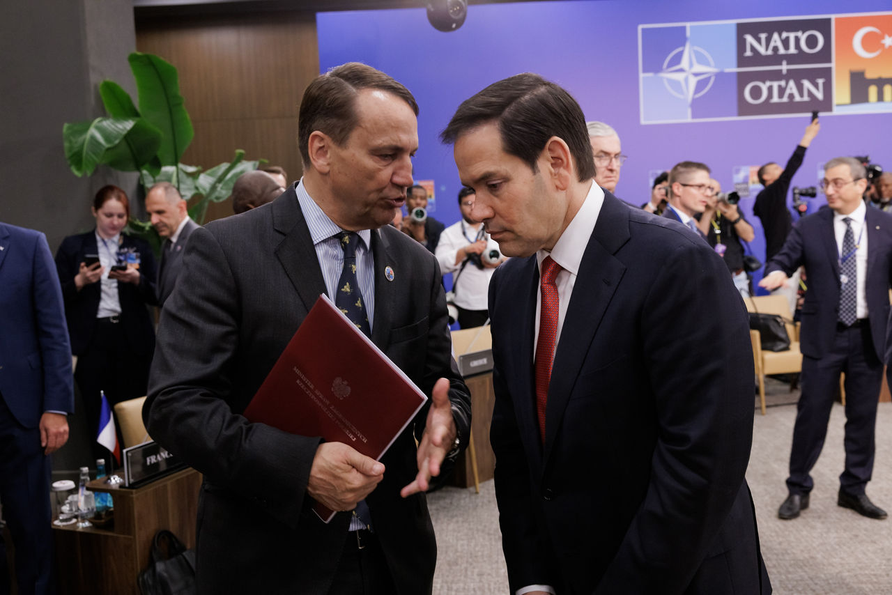 Radosław Sikorski (Minister of Foreign Affairs, Poland) and Marco Rubio (US Secretary of State)