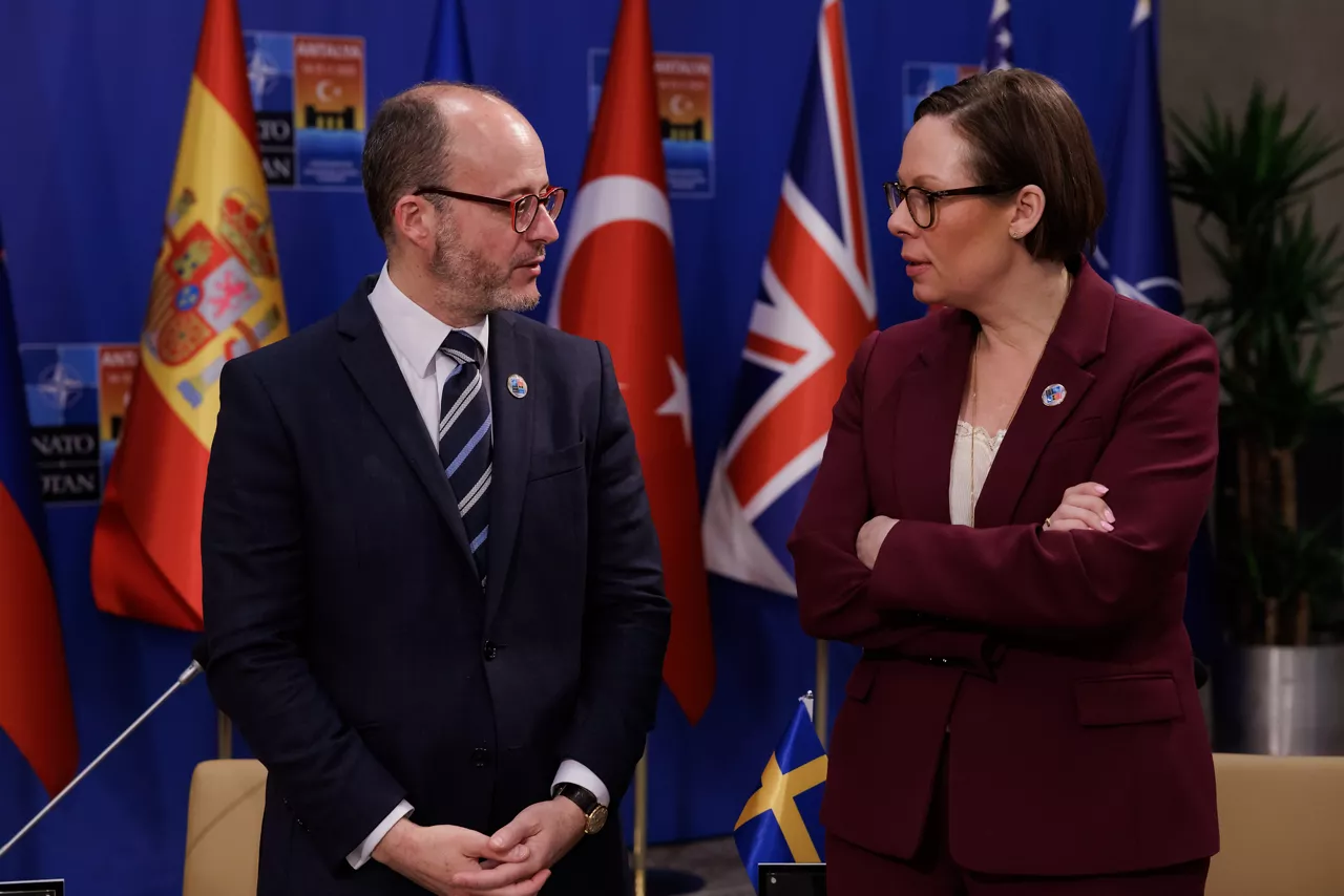 Diego Martínez Belío (State Secretary for Foreign and Global Affairs, Spain) and Maria Malmer Stenergard (Minister of Foreign Affairs, Sweden)