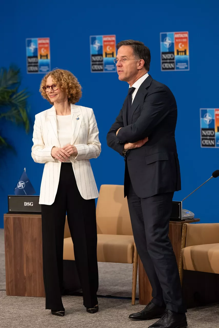 NATO Deputy Secretary General Radmila Shekerinska and NATO Secretary General Mark Rutte 