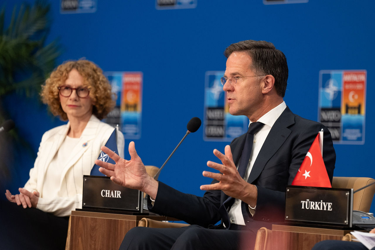 NATO Deputy Secretary General Radmila Shekerinska and NATO Secretary General Mark Rutte