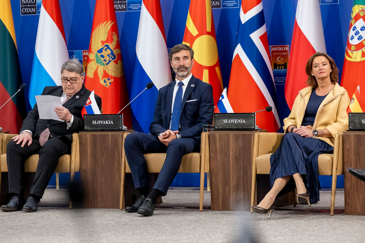 Emil Hurezeanu (Minister of Foreign Affairs, Romania), Juraj Blanár (Minister of Foreign Affairs, Slovak Republic) and Tanja Fajon (Minister of Foreign Affairs, Slovenia)