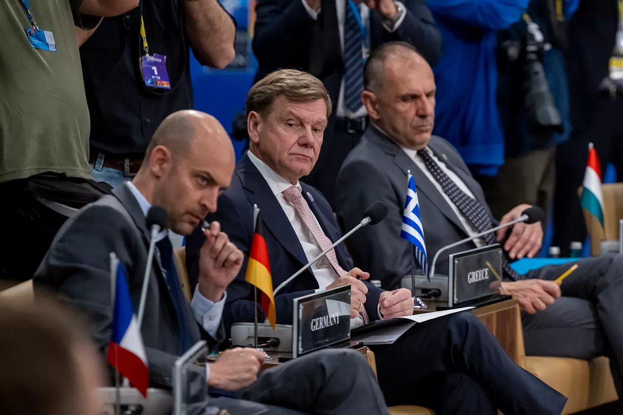 Jean-Noël Barrot (Minister of Foreign Affairs, France), Johann Wadephul (Minister of Foreign Affairs, Germany) and Georgios Gerapetritis (Minister of Foreign Affairs, Greece)