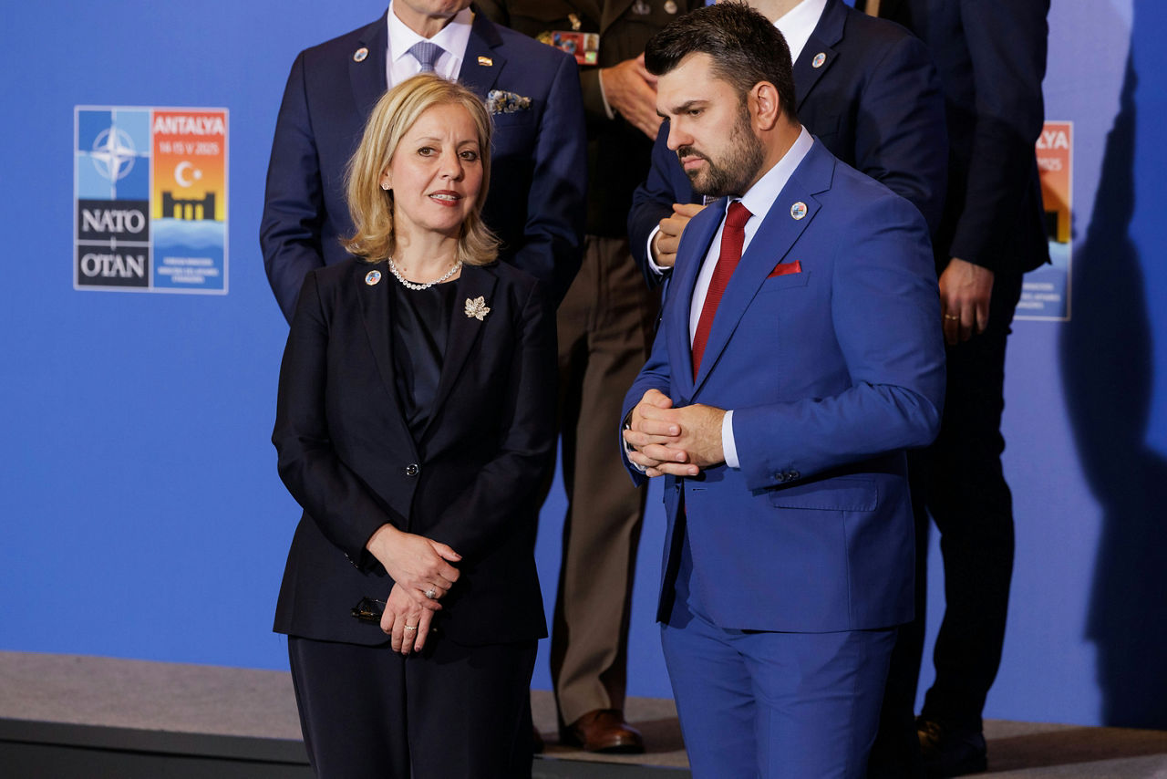 Ariadne Petridis (NATO Permanent Representative, Belgium) and Georg Georgiev (Miniser of Foreign Affairs, Bulgaria) 