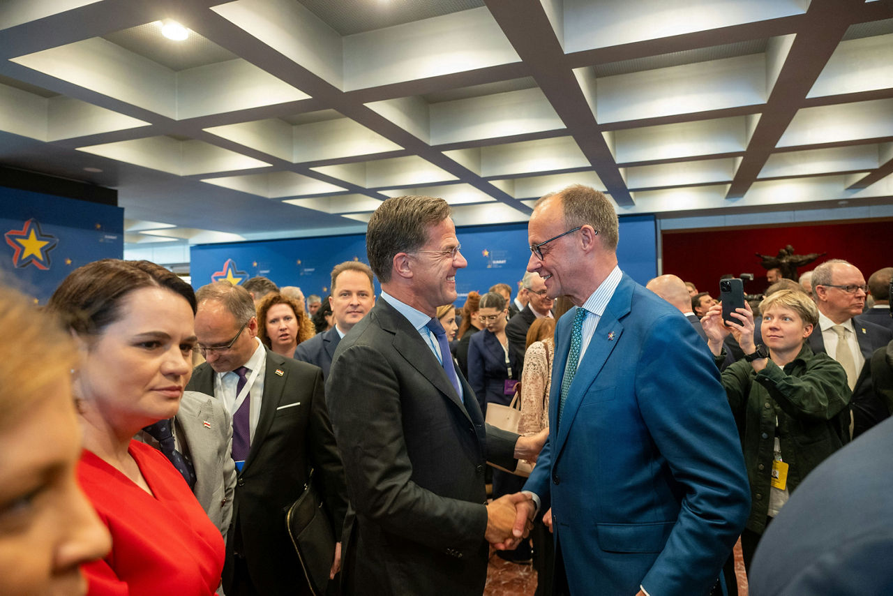 NATO Secretary General Mark Rutte and Friedrich Merz, Chancellor of Germany