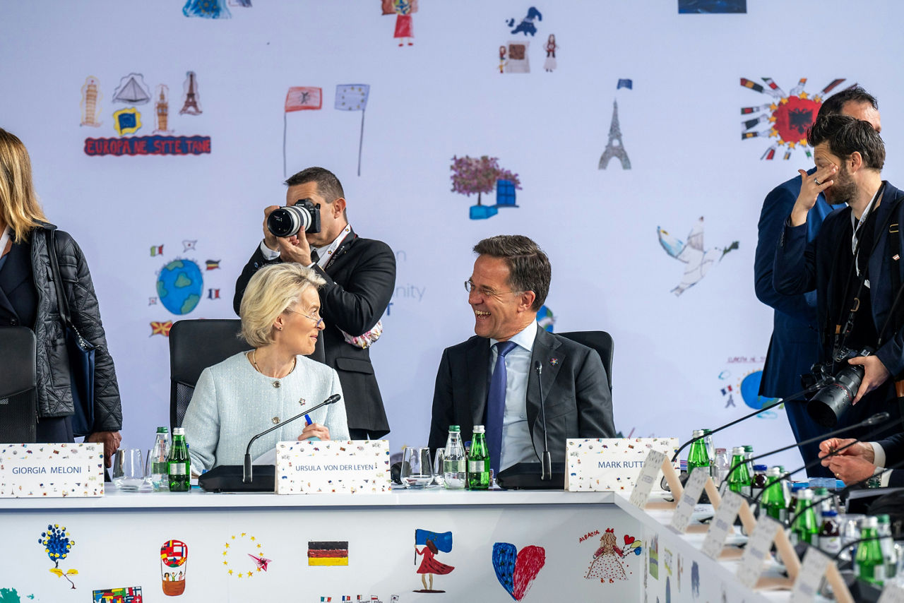 NATO Secretary General Mark Rutte and Ursula von der Leyen, President of the European Commission