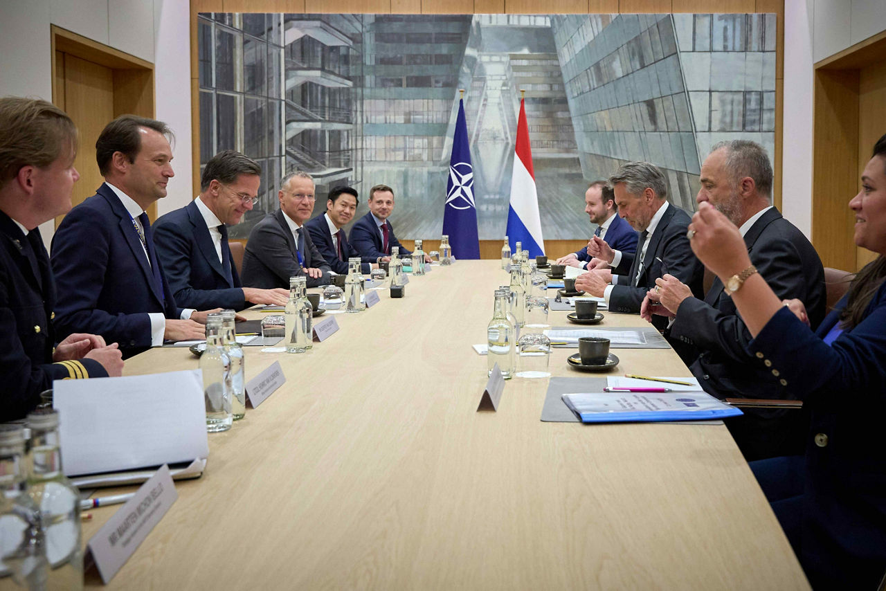 NATO Secretary General Mark Rutte meets with Dick Schoof, Prime Minister of the Netherlands