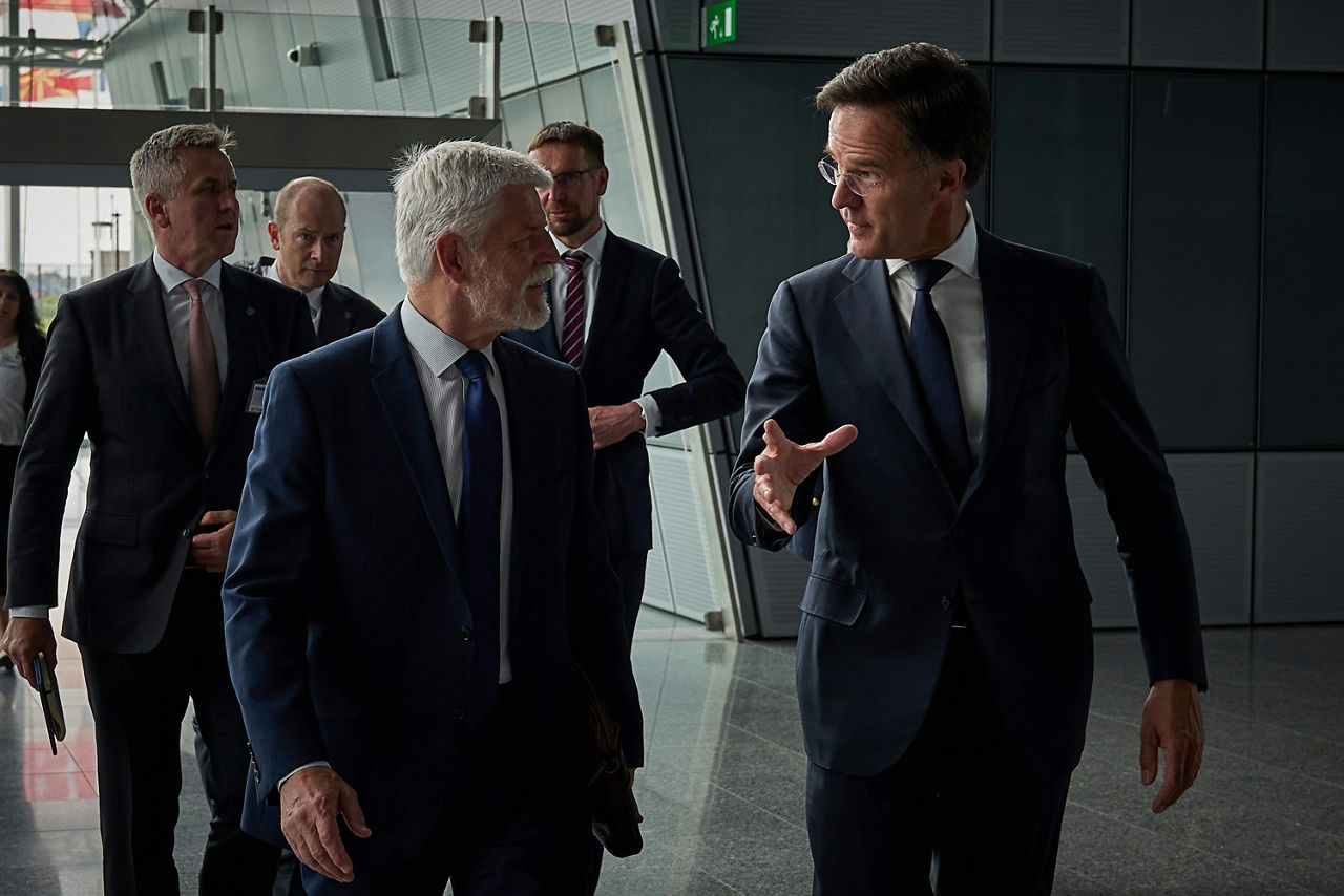 NATO Secretary General Mark Rutte meets with Petr Pavel, President of Czechia