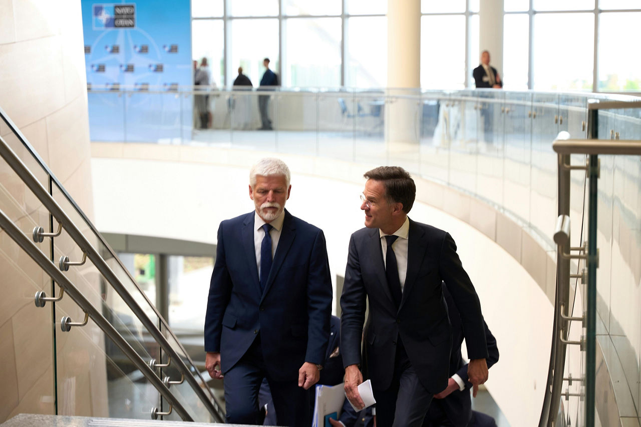 NATO Secretary General Mark Rutte meets with Petr Pavel, President of Czechia