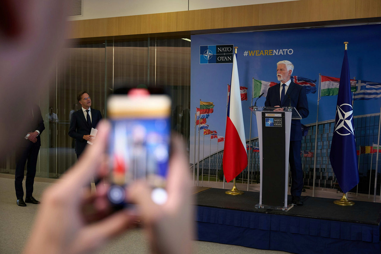 NATO Secretary General Mark Rutte meets with Petr Pavel, President of Czechia