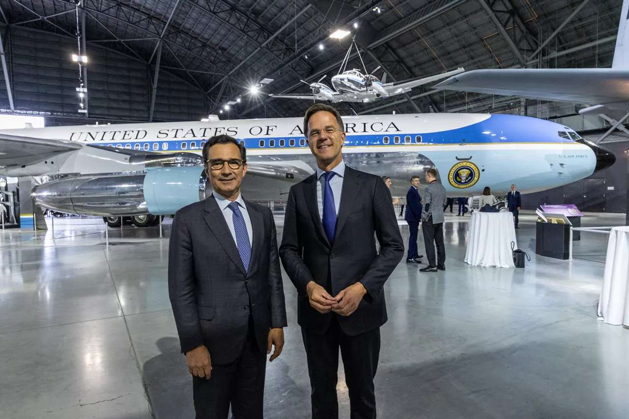 NATO Secretary General Mark Rutte with Marcos Perestrello, President of the NATO Parliamentary Assembly 