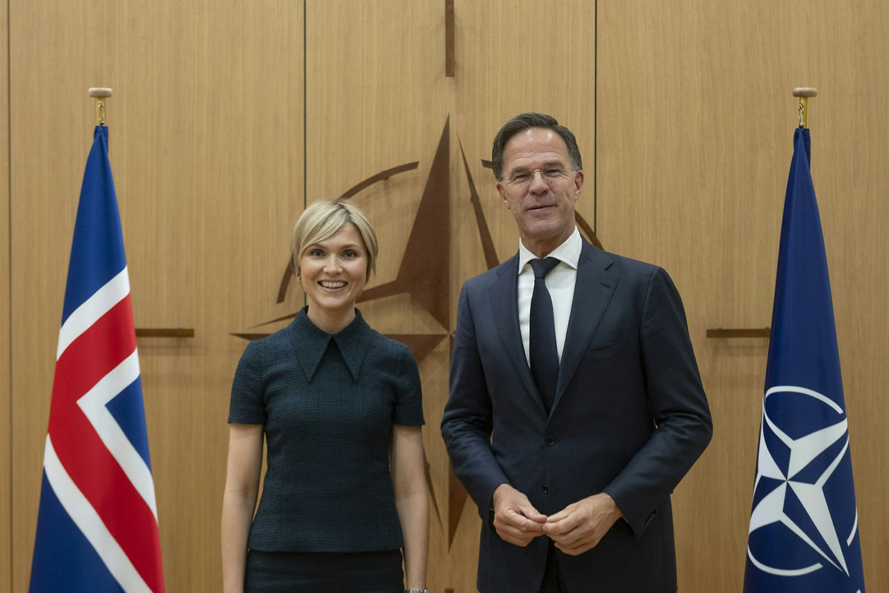 NATO Secretary General Mark Rutte meets with Prime Minister of Iceland, Kristrún Frostadóttir