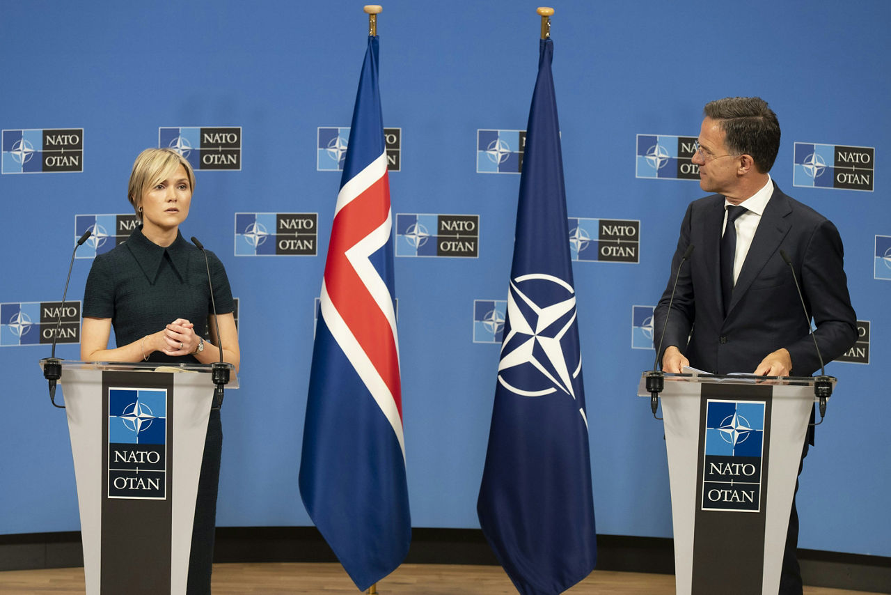 NATO Secretary General Mark Rutte meets with Prime Minister of Iceland, Kristrún Frostadóttir