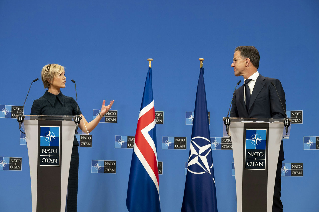 NATO Secretary General Mark Rutte meets with Prime Minister of Iceland, Kristrún Frostadóttir