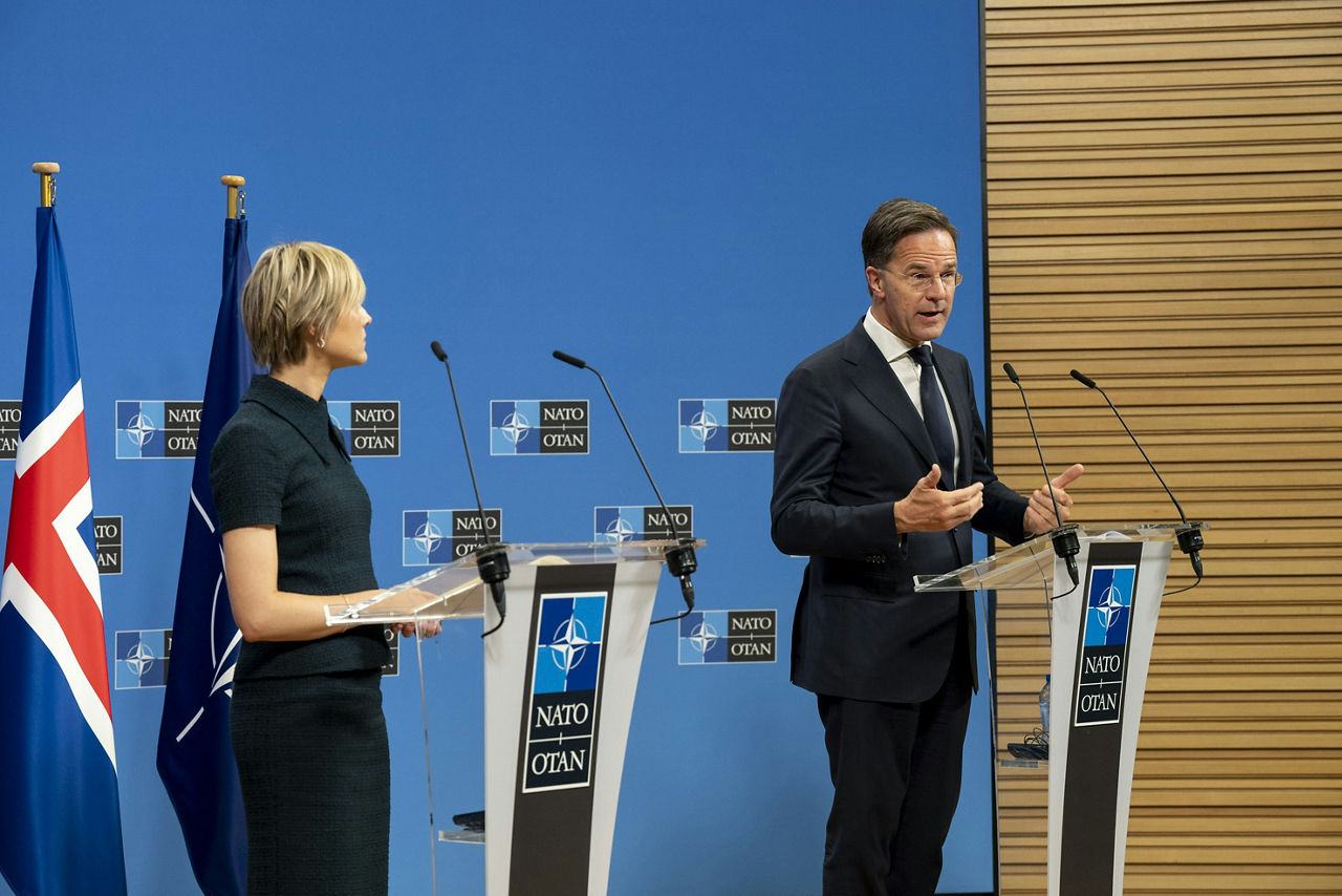 NATO Secretary General Mark Rutte meets with Prime Minister of Iceland, Kristrún Frostadóttir