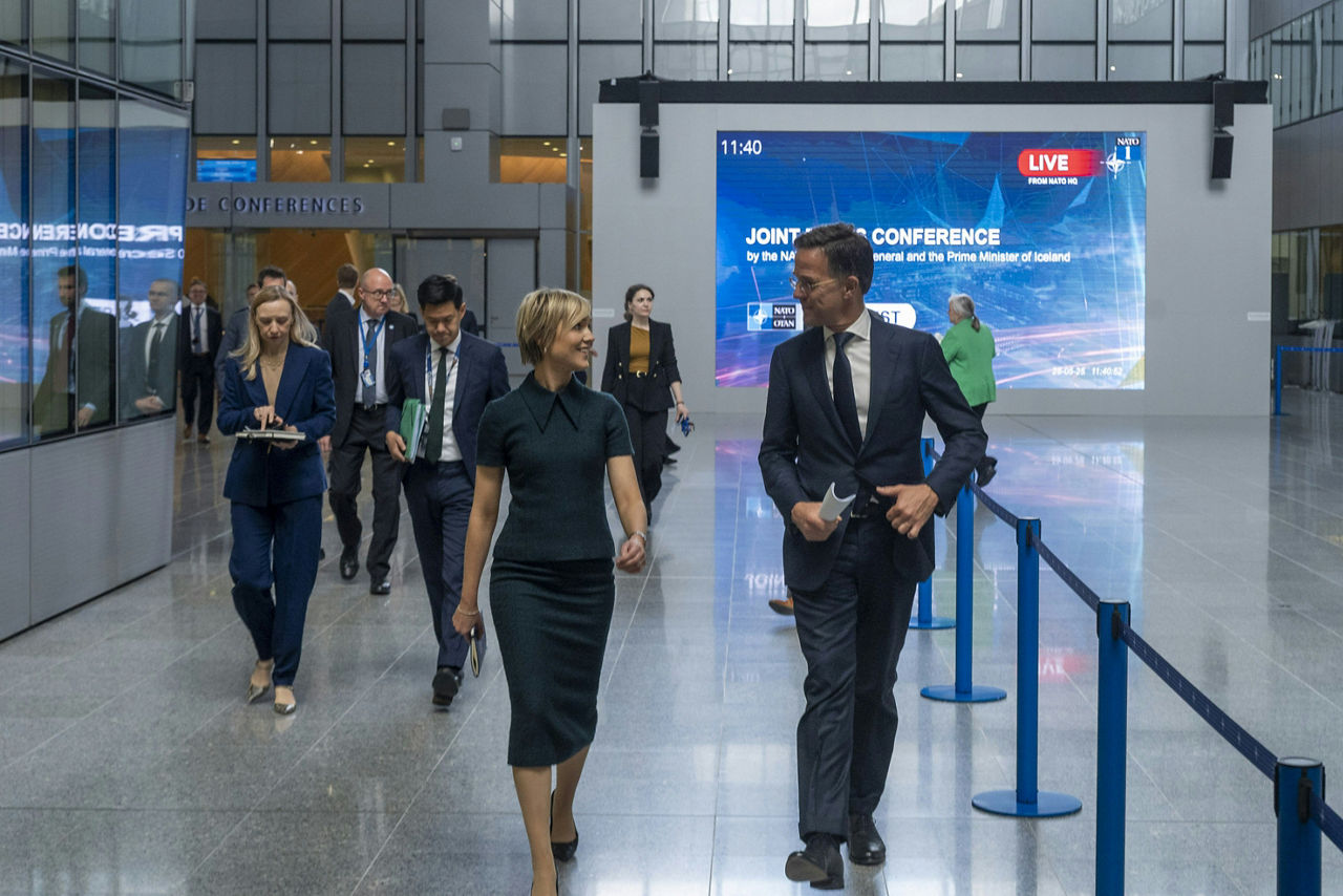 NATO Secretary General Mark Rutte meets with Prime Minister of Iceland, Kristrún Frostadóttir
