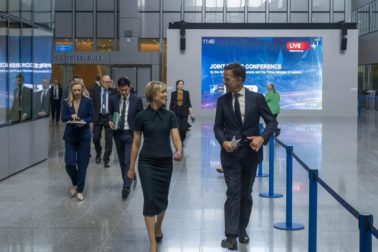 NATO Secretary General Mark Rutte meets with Prime Minister of Iceland, Kristrún Frostadóttir