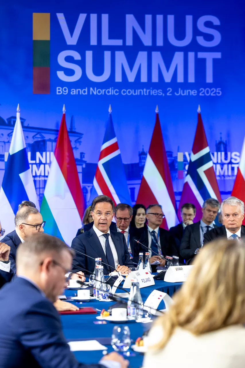 NATO Secretary General Mark Rutte, the President of Lithuania, Gitanas Nausėda and the President of Ukraine, Volodymyr Zelenskyy