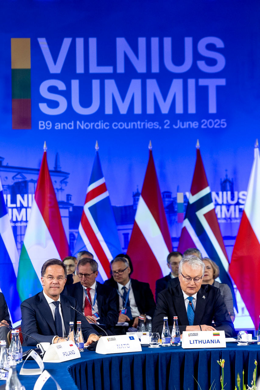 NATO Secretary General Mark Rutte, the President of Lithuania, Gitanas Nausėda 