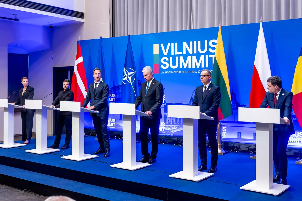 Joint press point with the Prime Minister of Denmark, Mette Frederiksen, the President of Ukraine, Volodymyr Zelenskyy, NATO Secretary General Mark Rutte, the President of Lithuania, Gitanas Nausėda, the President of Poland, Andrzej Duda and the President of Romania, Nicușor Dan