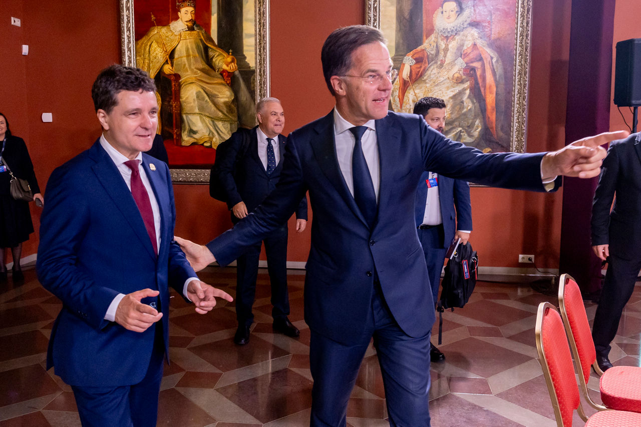 NATO Secretary General Mark Rutte and the President of Romania, Nicușor Dan