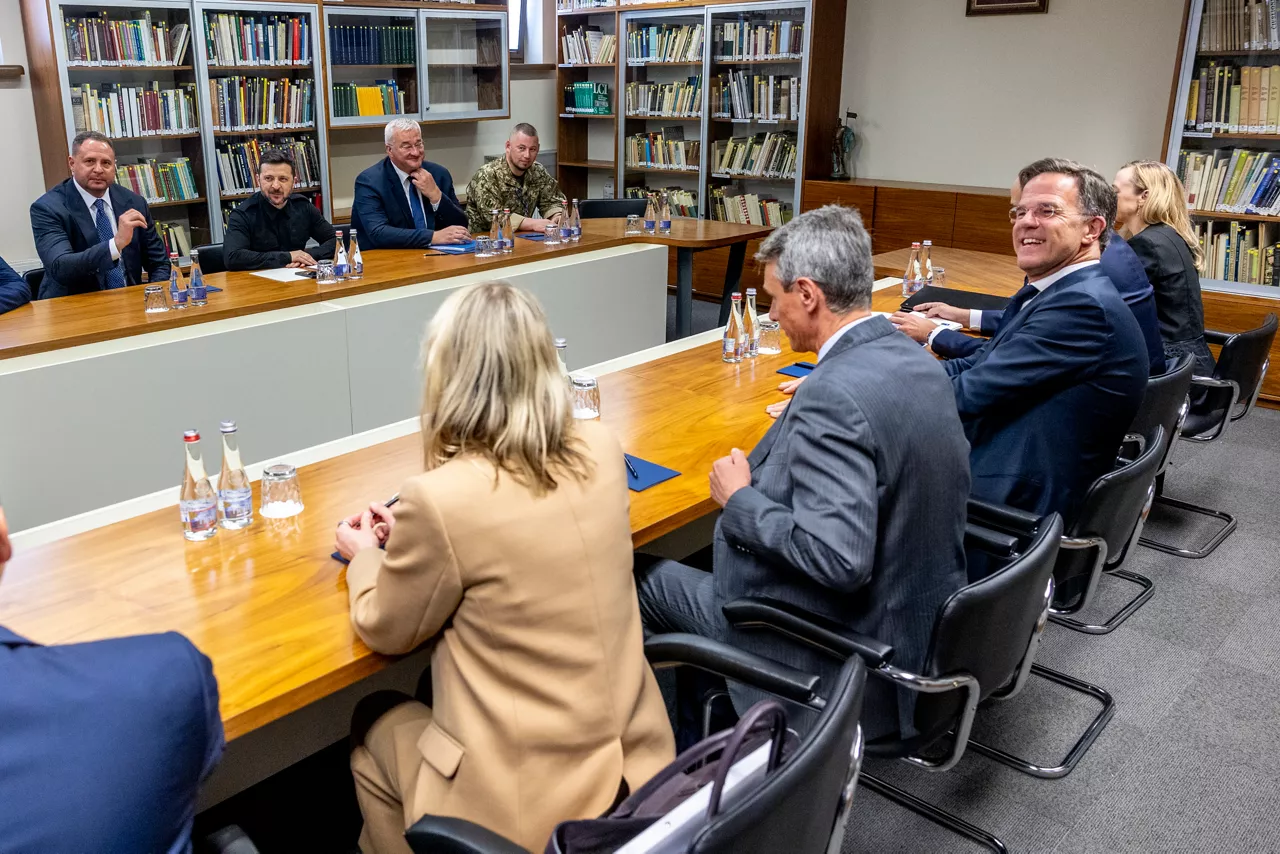 NATO Secretary General Mark Rutte meets with the President of Ukraine, Volodymyr Zelenskyy