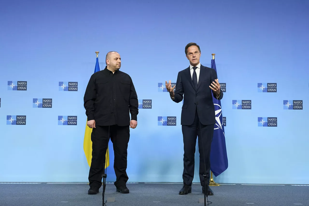 NATO Secretary General Mark Rutte and Rustem Umerov (Minister of Defence, Ukraine)