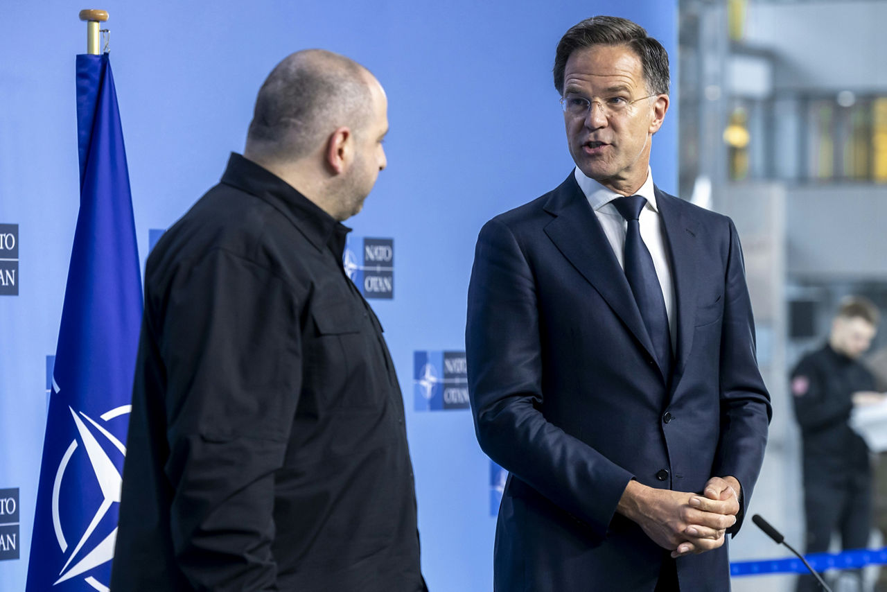 NATO Secretary General Mark Rutte and Rustem Umerov (Minister of Defence, Ukraine)