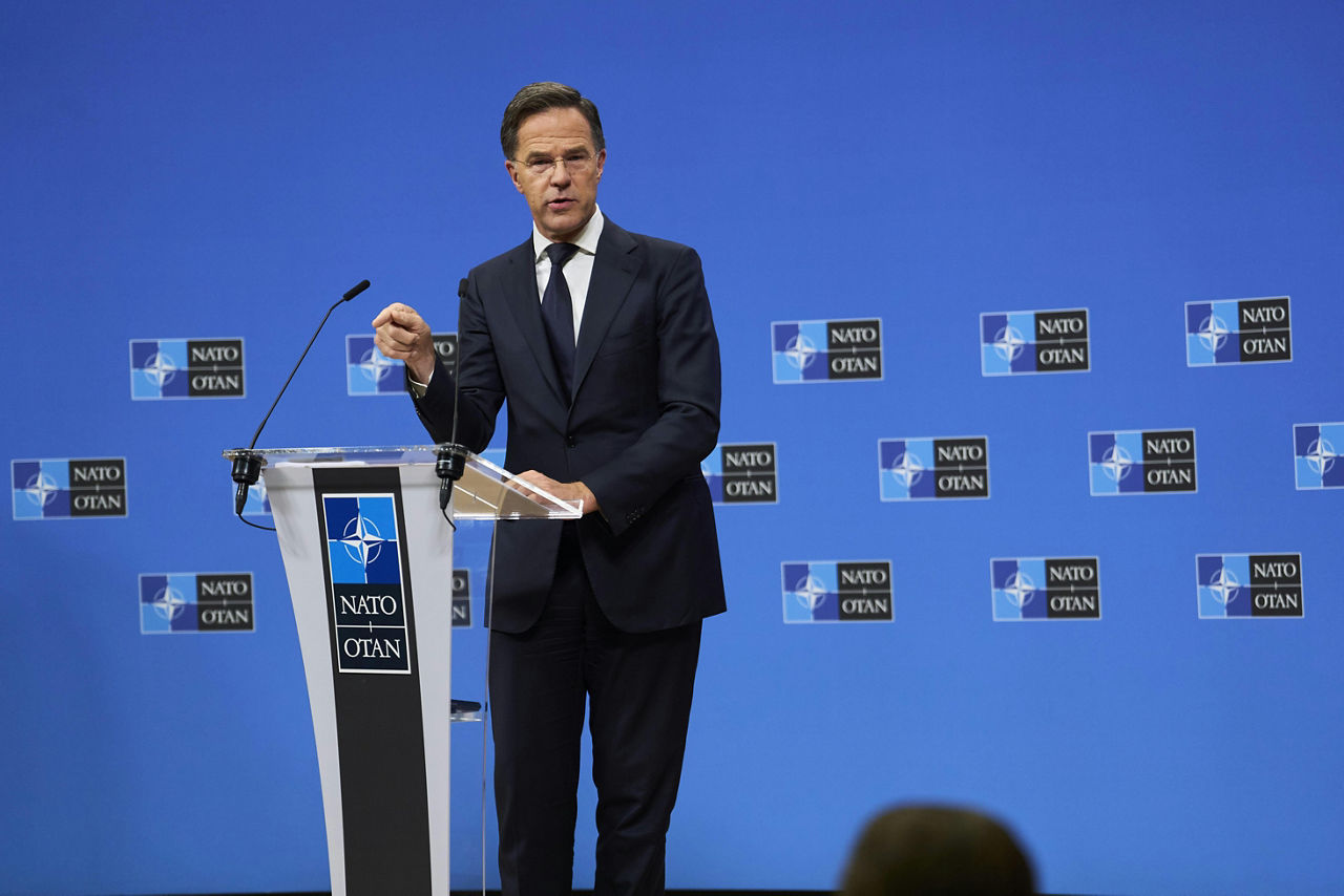 Press conference by NATO Secretary General Mark Rutte ahead of the meetings of NATO Defence Ministers in Brussels