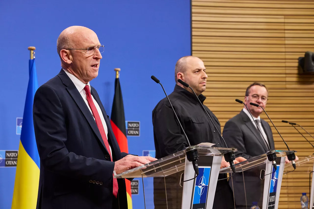 Joint press conference by Boris Pistorius, Minister of Defence of Germany, John Healey, Secretary of Defence of the United Kingdom and Rustem Umerov, Minister of Defence of Ukraine