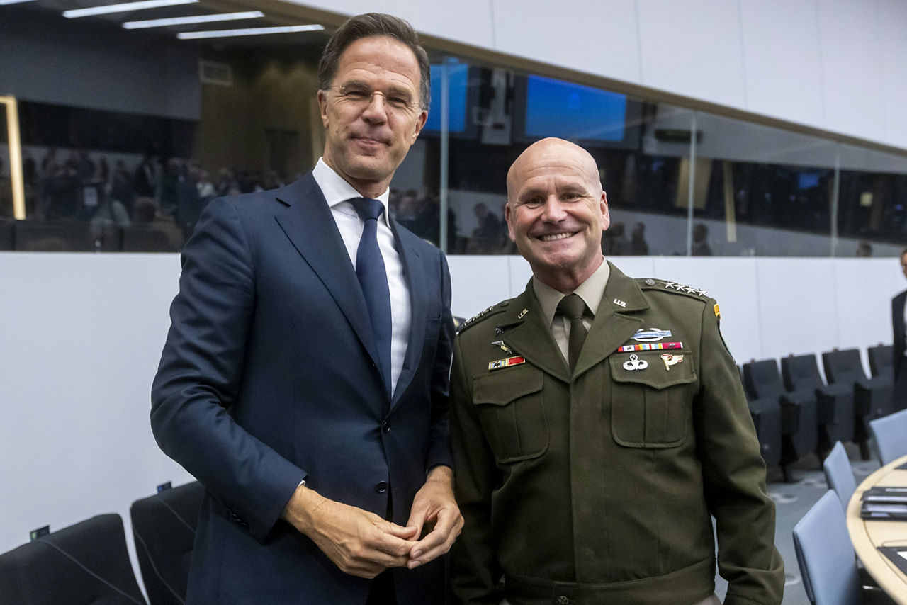 NATO Secretary General Mark Rutte and General Christopher G. Cavoli (Supreme Allied Commander Europe)
